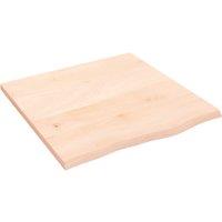 Vidaxl Wall Shelf 60X60X2 Cm Untreated Solid Wood Oak, Brown