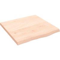 Vidaxl Wall Shelf 60X60X4 Cm Untreated Solid Wood Oak, Brown