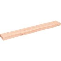 Vidaxl Wall Shelf 80X10X4 Cm Untreated Solid Wood Oak, Brown