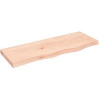 Vidaxl Wall Shelf 80X30X4 Cm Untreated Solid Wood Oak, Brown