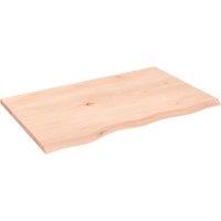 Vidaxl Wall Shelf 80X50X2 Cm Untreated Solid Wood Oak, Brown