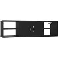Vidaxl Wall Shelf Black 102X30X29 Cm Engineered Wood, Black