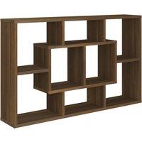 Vidaxl Wall Shelf Brown Oak 85X16X52.5 Cm Engineered Wood, Brown