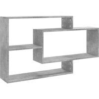 Vidaxl Wall Shelf Concrete Grey 104X20X58.5 Cm Engineered Wood, Grey