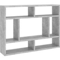 Vidaxl Wall Shelf Concrete Grey 75X16X55 Cm Engineered Wood, Grey
