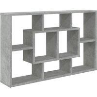 Vidaxl Wall Shelf Concrete Grey 85X16X52.5 Cm Engineered Wood, Grey