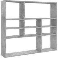 Vidaxl Wall Shelf Concrete Grey 90X16X78 Cm Engineered Wood, Grey