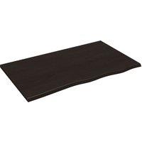 Vidaxl Wall Shelf Dark Grey 100X60X2 Cm Treated Solid Wood Oak, Brown
