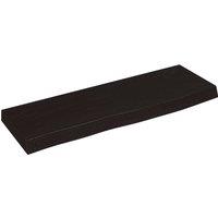 Vidaxl Wall Shelf Dark Grey 60X20X4 Cm Treated Solid Wood Oak, Brown