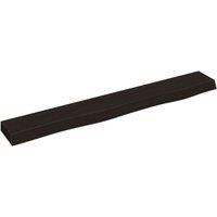 Vidaxl Wall Shelf Dark Grey 80X10X4 Cm Treated Solid Wood Oak, Brown