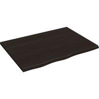 Vidaxl Wall Shelf Dark Grey 80X60X2 Cm Treated Solid Wood Oak, Brown