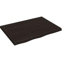 Vidaxl Wall Shelf Dark Grey 80X60X4 Cm Treated Solid Wood Oak, Brown