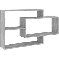 Vidaxl Wall Shelf Grey Sonoma 104X20X58.5 Cm Engineered Wood, Grey