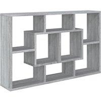 Vidaxl Wall Shelf Grey Sonoma 85X16X52.5 Cm Engineered Wood, Grey