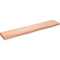 Vidaxl Wall Shelf Light Brown 100X20X4 Cm Treated Solid Wood Oak, Brown