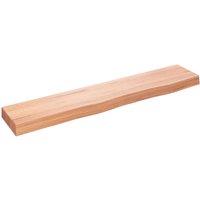 Vidaxl Wall Shelf Light Brown 100X20X6 Cm Treated Solid Wood Oak, Brown
