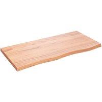 Vidaxl Wall Shelf Light Brown 100X50X4 Cm Treated Solid Wood Oak, Brown