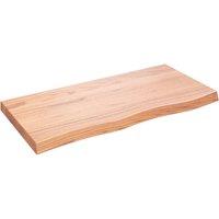Vidaxl Wall Shelf Light Brown 100X50X6 Cm Treated Solid Wood Oak, Brown