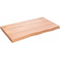 Vidaxl Wall Shelf Light Brown 100X60X6 Cm Treated Solid Wood Oak, Brown