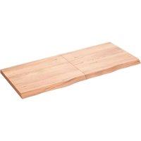 Vidaxl Wall Shelf Light Brown 120X50X4 Cm Treated Solid Wood Oak, Brown