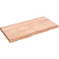 Vidaxl Wall Shelf Light Brown 120X60X6 Cm Treated Solid Wood Oak, Brown