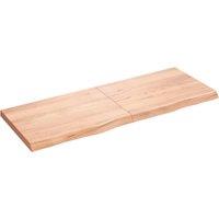 Vidaxl Wall Shelf Light Brown 160X60X6 Cm Treated Solid Wood Oak, Brown