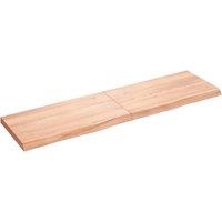 Vidaxl Wall Shelf Light Brown 180X50X6 Cm Treated Solid Wood Oak, Brown