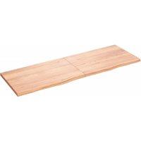 Vidaxl Wall Shelf Light Brown 180X60X4 Cm Treated Solid Wood Oak, Brown
