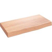 Vidaxl Wall Shelf Light Brown 40X20X4 Cm Treated Solid Wood Oak, Brown