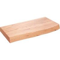 Vidaxl Wall Shelf Light Brown 60X30X6 Cm Treated Solid Wood Oak, Brown