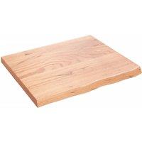 Vidaxl Wall Shelf Light Brown 60X50X4 Cm Treated Solid Wood Oak, Brown
