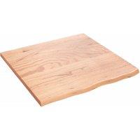 Vidaxl Wall Shelf Light Brown 60X60X2 Cm Treated Solid Wood Oak, Brown