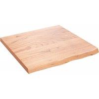 Vidaxl Wall Shelf Light Brown 60X60X4 Cm Treated Solid Wood Oak, Brown