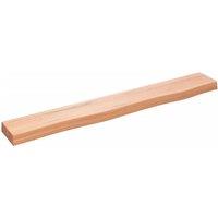 Vidaxl Wall Shelf Light Brown 80X10X4 Cm Treated Solid Wood Oak, Brown