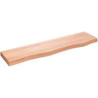 Vidaxl Wall Shelf Light Brown 80X20X4 Cm Treated Solid Wood Oak, Brown