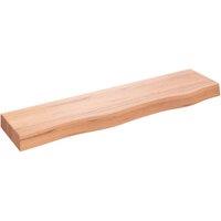 Vidaxl Wall Shelf Light Brown 80X20X6 Cm Treated Solid Wood Oak, Brown