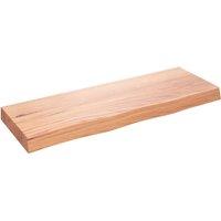 Vidaxl Wall Shelf Light Brown 80X30X6 Cm Treated Solid Wood Oak, Brown