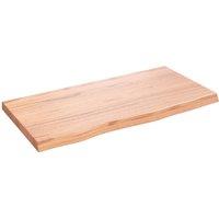 Vidaxl Wall Shelf Light Brown 80X40X4 Cm Treated Solid Wood Oak, Brown