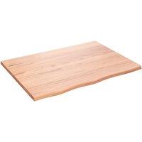 Vidaxl Wall Shelf Light Brown 80X60X2 Cm Treated Solid Wood Oak, Brown
