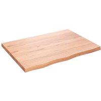 Vidaxl Wall Shelf Light Brown 80X60X4 Cm Treated Solid Wood Oak, Brown