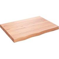 Vidaxl Wall Shelf Light Brown 80X60X6 Cm Treated Solid Wood Oak, Brown