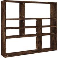 Vidaxl Wall Shelf Smoked Oak 90X16X78 Cm Engineered Wood, Brown