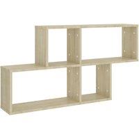 Vidaxl Wall Shelf Sonoma Oak 100X18X53 Cm Engineered Wood, Brown