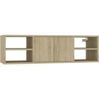 Vidaxl Wall Shelf Sonoma Oak 102X30X29 Cm Engineered Wood, Brown