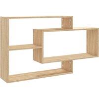 Vidaxl Wall Shelf Sonoma Oak 104X20X58.5 Cm Engineered Wood, Brown