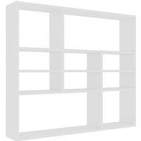 Vidaxl Wall Shelf White 90X16X78 Cm Engineered Wood, White