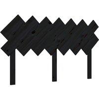 Vidaxl Bed Headboard Black 141X3X80.5 Cm Solid Wood Pine, Black
