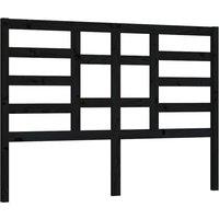 Vidaxl Bed Headboard Black 166X4X104 Cm Solid Wood Pine, Black