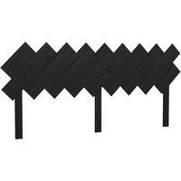 Vidaxl Bed Headboard Black 178X3X80.5 Cm Solid Wood Pine, Black