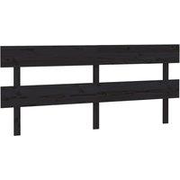Vidaxl Bed Headboard Black 184X3X81 Cm Solid Wood Pine, Black